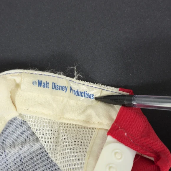 Vintage Mickey Mouse Disney Snapback Hat Cap Blue Red - Picture 7 of 7